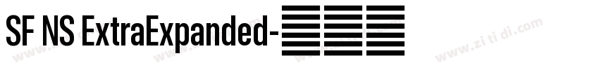 SF NS ExtraExpanded字体转换